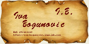 Iva Bogunović vizit kartica